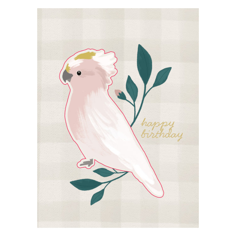 Premium Greeting Card BIRD SONG - Birthday Galah